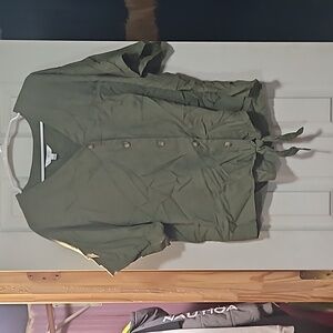 Time and tru size Large button down shirt with tie at bottom. Never worn.